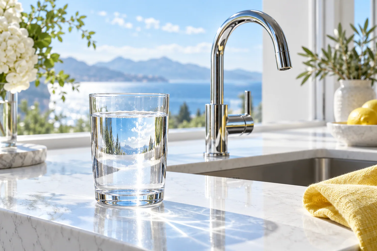 Illustrative home water lifestyle scene